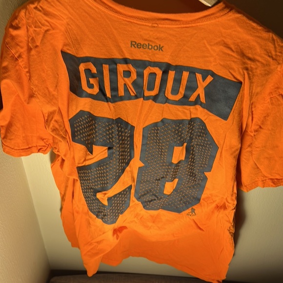 NHL Reebok Mens Flyers Giroux 28 Jersey Tee Color Orange Size XL - Picture 4 of 5
